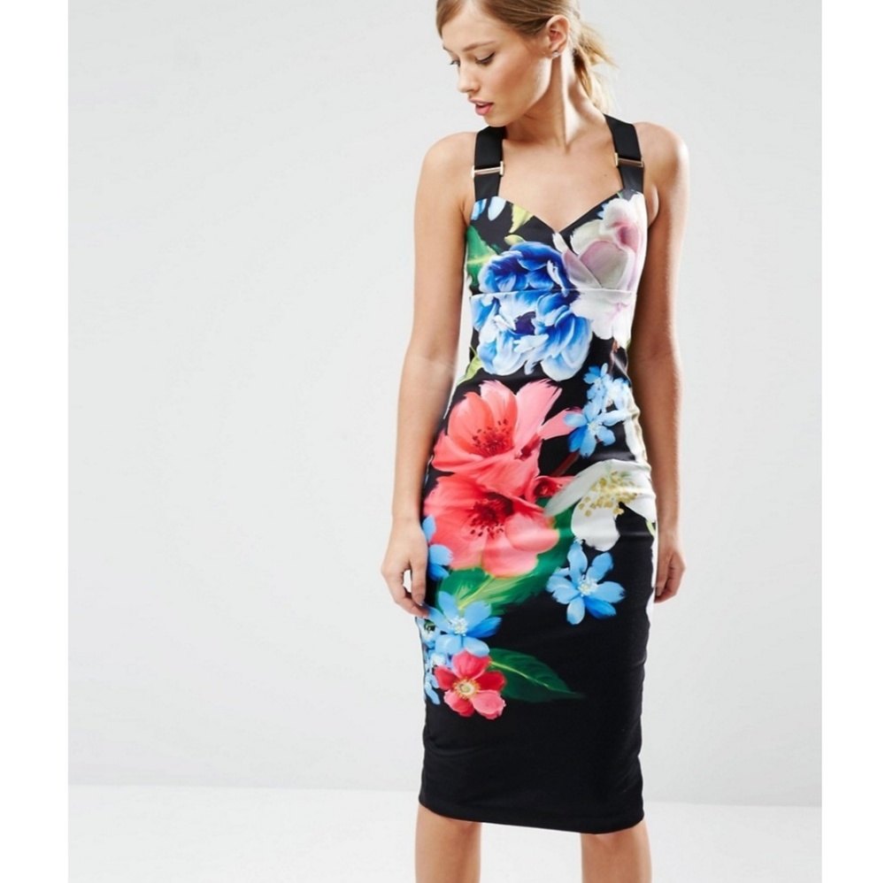 Ted Baker Alexi Dress in Forget Me Not Print - 10